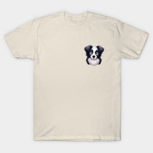 Small Version - Elegant Border Collie Portrait T-Shirt